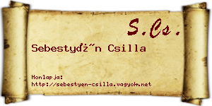 Sebestyén Csilla névjegykártya