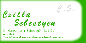 csilla sebestyen business card